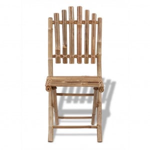 Set 2 scaune pliabile din lemn de bambbus - Img 4