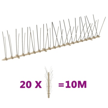Set bandă cu țepi antipăsări cu 4 rânduri 20 buc. plastic 10 m - Img 1