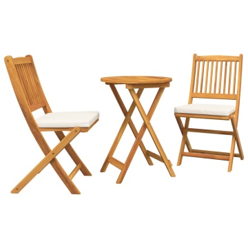 Set Bistro pentru Grădină 3 Piese din Lemn Solid de Acacia - Img 2