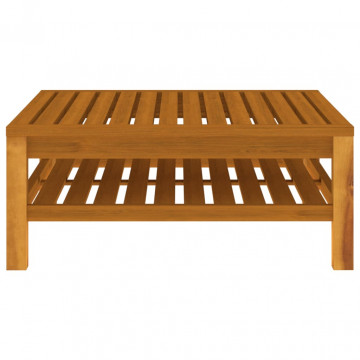 Set canapea grădină perne alb crem, 2 piese, lemn masiv acacia - Img 5