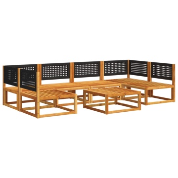 Set canapele grădină cu perne, 7 piese, lemn masiv acacia - Img 3