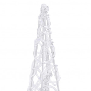 Set conuri decorative cu LED-uri, alb rece, 30/45/60 cm, acril - Img 6