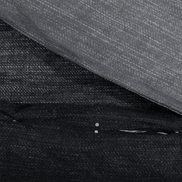 Set cu husă de pilotă, gri închis, 240x220 cm, bumbac - Img 4
