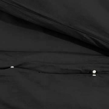 Set cu husă de pilotă, negru, 225x220 cm, microfibră - Img 7