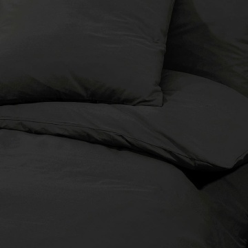 Set cu husă de pilotă, negru, 240x220 cm, microfibră - Img 6