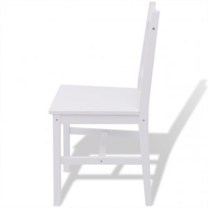Set cu masă și scaune din lemn de pin, 5 piese - Img 6