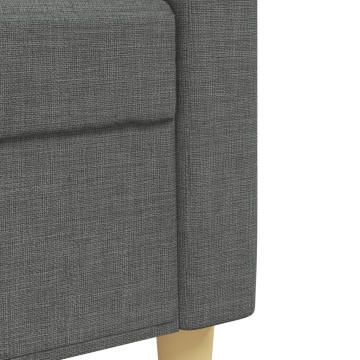 Set de canapele, 3 piese, gri închis, textil - Img 6