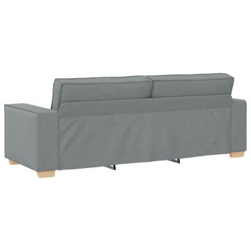 Set de canapele cu perne, 2 piese, gri deschis, textil - Img 6