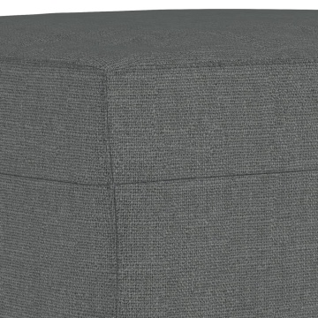 Set de canapele cu perne, 3 piese, gri închis, textil - Img 5