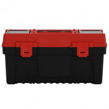 Set de cutii de scule, 2 piese, negru și roșu, polipropilenă - Img 3