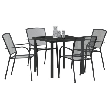 Set de Dining pentru Grădină 5 Piese Oțel Antracit - Img 3