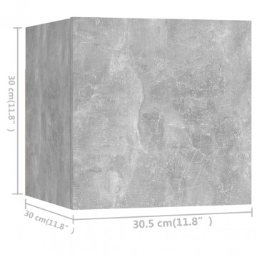 Set de dulapuri TV, 6 piese, gri beton, lemn prelucrat - Img 5