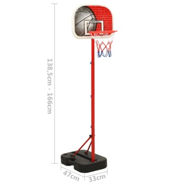 Set de joc de baschet portabil, reglabil, 138,5-166 cm - Img 7