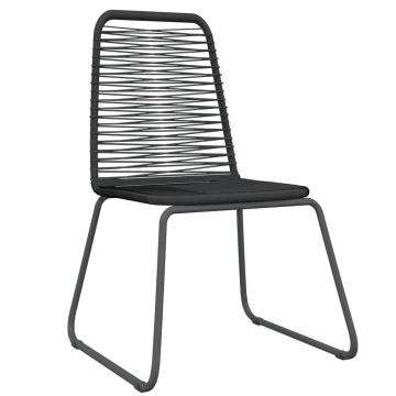 Set de mobilier pentru grădină, 3 piese, negru - Img 8