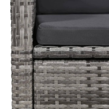 Set de mobilier pentru grădină, cu perne, 7 piese, gri - Img 7