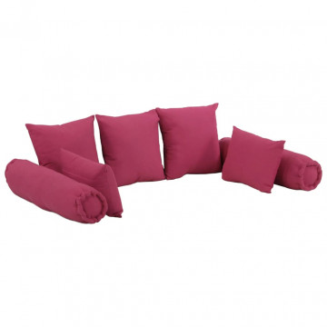 Set de perne decorative, 7 piese, roz, material textil - Img 2