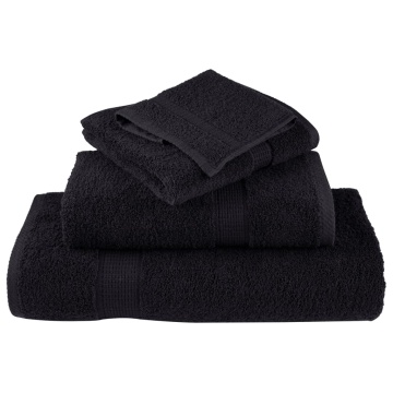 Set de prosoape premium SOLUND, 8 piese, negru, 600 g/m² - Img 4