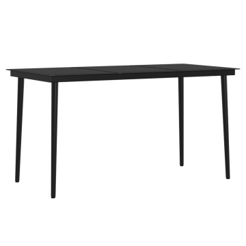 Set de servit masa pentru grădină, 5 piese, gri și negru - Img 8