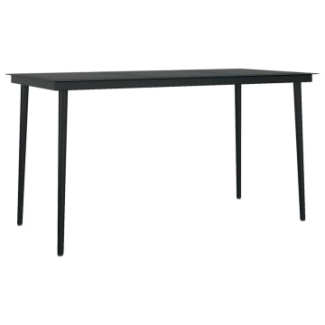 Set de sufragerie de grădină 5 piese neagră Sticlă Poly Rattan - Img 6