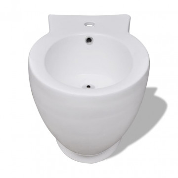 Set de toaletă și bideu, ceramică albă - Img 6