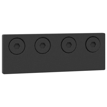 Set feronerie pentru ușă glisantă, negru, 183 cm, oțel - Img 4