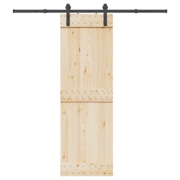 Set feronerie pentru uși glisante, negru, 200 cm, oțel - Img 1
