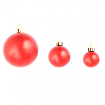 Set globuri de Crăciun 100 de piese, 3/4/6 cm, roșu - Img 5