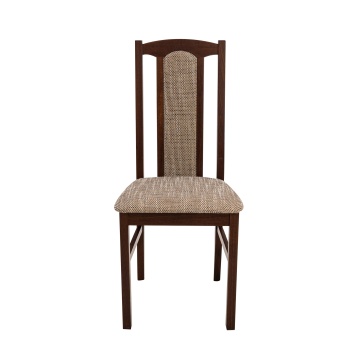 Set masa extensibila 120x150cm cu 4 scaune tapitate, mb-13 max5 si s-37 boss7 o2, nuc, lemn masiv, stofa - Img 7