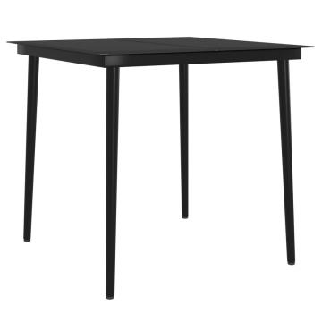 Set masă pentru grădină, 5 piese, cu perne, negru - Img 8