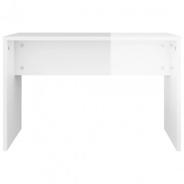 Set măsuță de toaletă, alb extralucios, 86,5x35x136 cm - Img 7