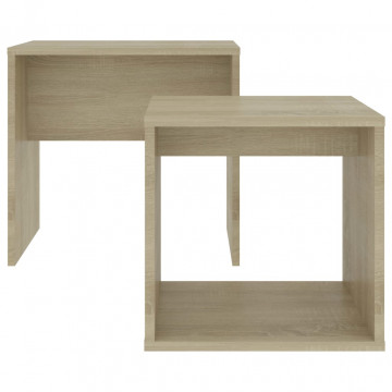 Set măsuțe de cafea, stejar Sonoma, 48 x 30 x 45 cm, PAL - Img 4
