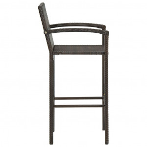 Set mobilier bar de grădină, 5 piese, maro, poliratan - Img 7