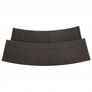 Set mobilier bar de grădină cu perne, 3 piese, maro - Img 5