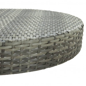 Set mobilier bar de grădină cu perne, 5 piese, gri, poliratan - Img 4