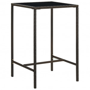 Set mobilier bar de grădină cu perne, 5 piese, maro, poliratan - Img 2