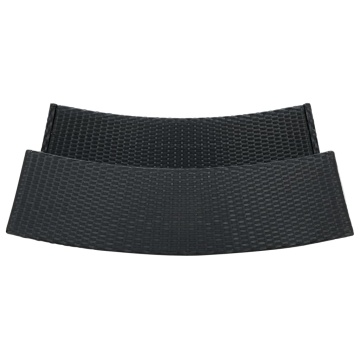 Set mobilier bar de grădină cu perne, 5 piese, negru - Img 6