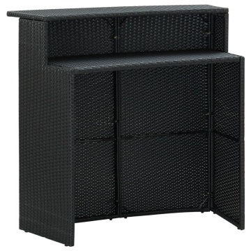 Set mobilier bar de grădină cu perne, 5 piese, negru - Img 8