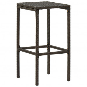 Set mobilier bar de grădină cu perne, 9 piese, maro, poliratan - Img 4