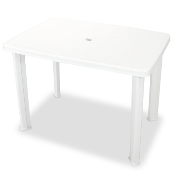 Set mobilier bistro, 3 piese, alb, plastic - Img 2