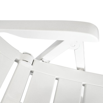 Set mobilier bistro, 3 piese, alb, plastic - Img 7