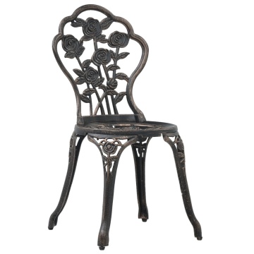 Set mobilier bistro, 3 piese, aluminiu turnat - Img 7
