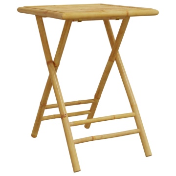 Set mobilier bistro, 3 piese, bambus - Img 8