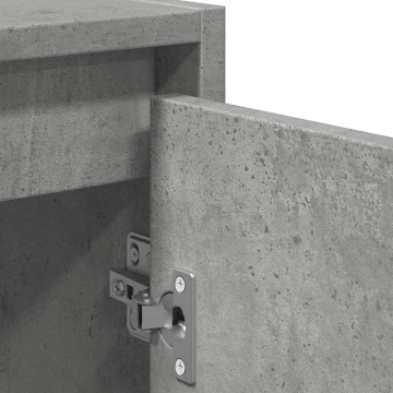 Set mobilier de baie, 2 piese, gri beton, lemn compozit - Img 7