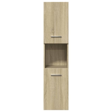 Set mobilier de baie, 3 piese, stejar sonoma, lemn prelucrat - Img 6