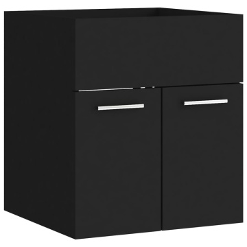 Set mobilier de baie, negru, lemn prelucrat - Img 4