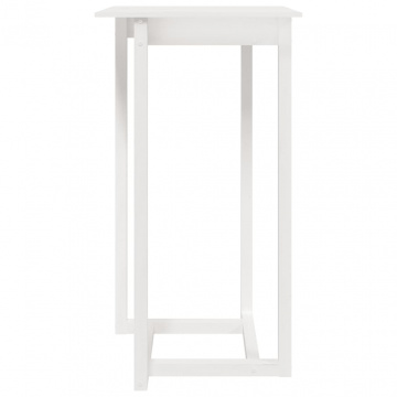 Set mobilier de bar, 3 piese, alb, lemn masiv de pin - Img 6