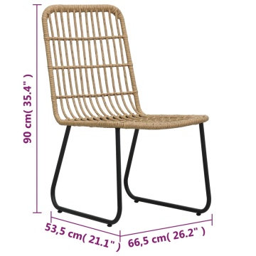 Set mobilier de bistro, 3 piese, stejar, poliratan - Img 11