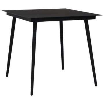 Set mobilier de exterior, 5 piese, negru, ratan PVC - Img 3