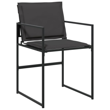 Set mobilier de grădină, 11 piese, cu perne, negru, textilenă - Img 4