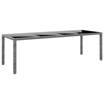 Set mobilier de grădină, 11 piese, gri, poliratan - Img 5